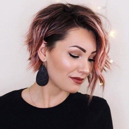 Asymmetrische Frisuren