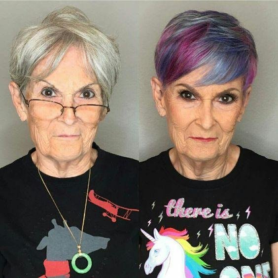 Lange Haare mit Seitenscheitel